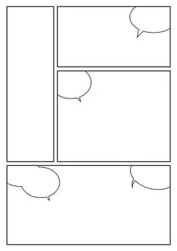 Comic storyboard layout Stock Illustration