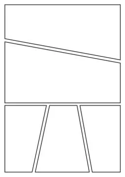 Comic storyboard layout Stock Illustration