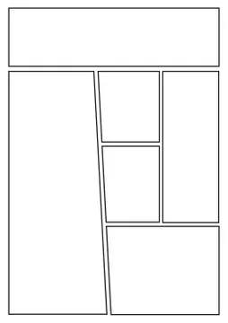 Comic storyboard template layout Stock Illustration
