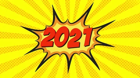 Comic strip with 2021 number Stock Footage 140804115