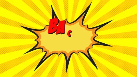 Comic strip animation with Back to School text Stock Footage 130056572