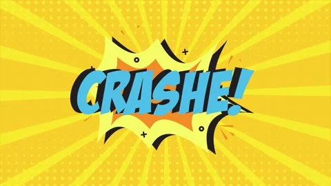 A comic strip cartoon animation, with the word Crache appearing. Yellow and Stock Footage 195826846