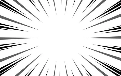 Comic strip radial motion lines. Super hero anime comic book Illustrazione stock