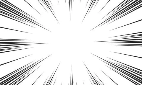 Comic strip radial motion lines. Super hero speed anime comic book and expl.. Illustrazione stock