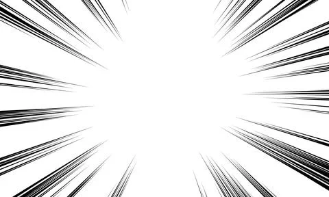 Comic strip radial motion lines. Superhero speed anime comic book. Manga su.. Ilustración de archivo