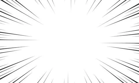 Comic strip radial motion lines. Super hero speed anime comic book and expl.. Illustrazione stock