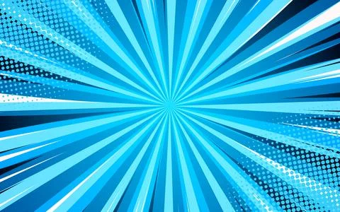 Comic striped background with radial concentric lines. Vintage comic stripe.. 스톡 일러스트