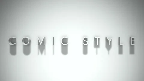 Comic style 3D title animation with shadows on a white background Video stock 297388646