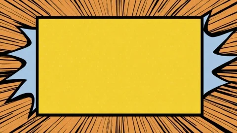 Comic style animated frame border with empty center for text overlay, seaml.. 스톡 동영상 342046536