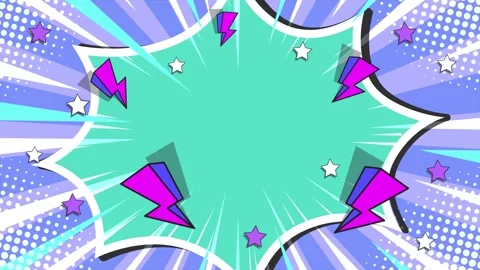 Comic-style background filled with dynamic and explosive elements with space for Stock Footage 293268531