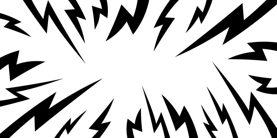 Comic style background with lightning. Abstract vector background. Stock Illustration