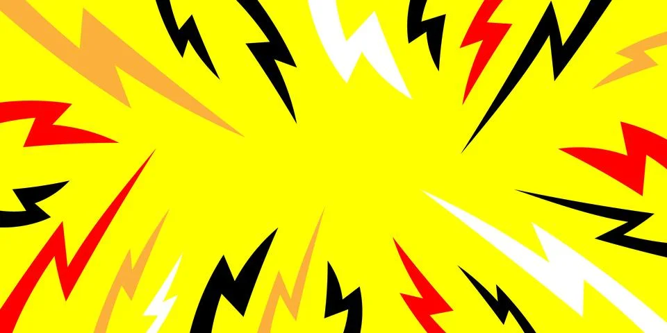 Comic style background with lightning. Abstract vector background. Stock Illustration