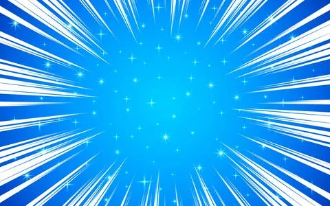 Comic style background with speed lines and halftones. Vector illustration. Stock Illustration