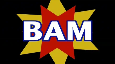 Comic Style BAM with matte channel Stock-Footage 698487
