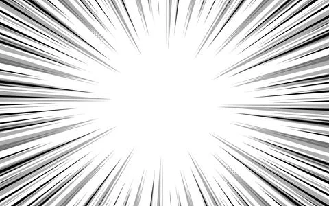 Comic style black and white radial lines background. Manga speed frame. Sup.. Stock Illustration