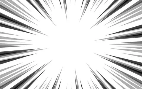 Comic style black and white radial line background. Manga style speed frame.. イラスト素材