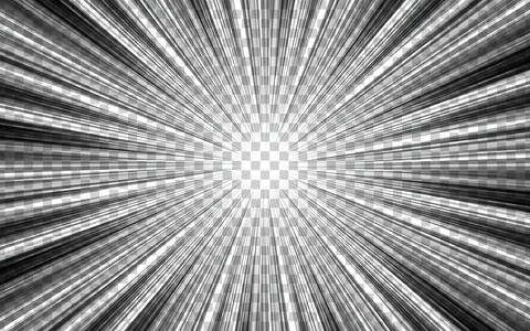 Comic style black and white radial line background. Manga style speed frame.. Stock Illustration