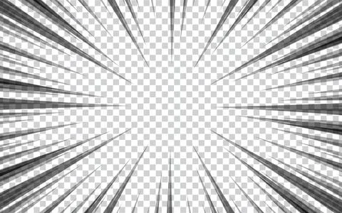 Comic style black and white radial lines background. Manga speed frame. Sup.. Stock Illustration