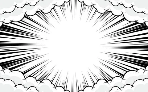 Comic style black sunburst background. Stock Illustration