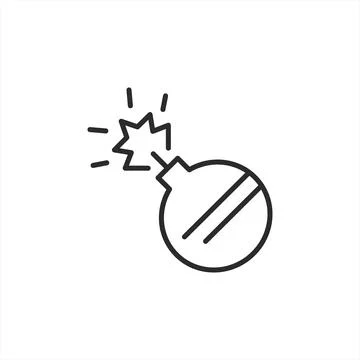 Comic Style Bomb Icon Stock Illustration