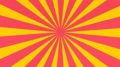 Comic Style Burst in Red and Yellow Background Stock Illustration