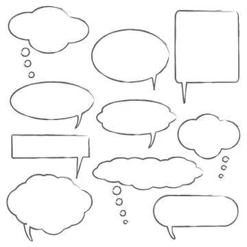 Comic style chat bubbles Stock Illustration
