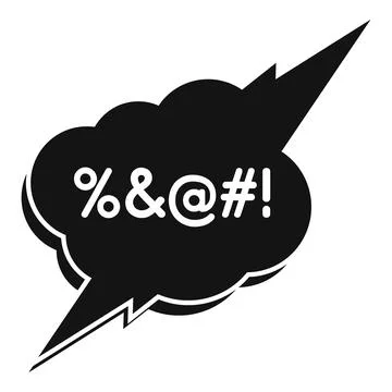 Comic style cursing bubble expressing negative emotions Stock Illustration