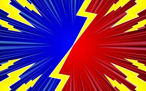 Comic style design with fighting background. Vector illustration. Stock Illustration