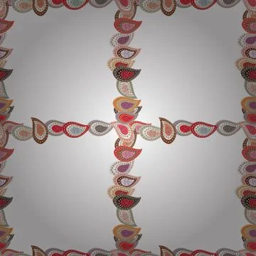 Comic style doodle frame consists of neutral, gray and white border. Vector. Sea Illustrazione stock