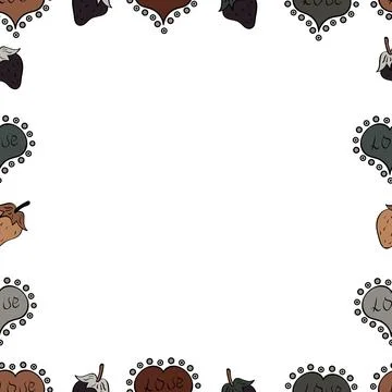 Comic style doodle frame consists of gray, brown and white border. Vector. Seaml Stock Illustration
