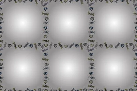 Comic style doodle frame consists of neutral, black and white border. Raster ill Illustrazione stock