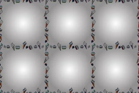 Comic style doodle frame consists of black, white and neutral border. Seamless. Stock Illustration