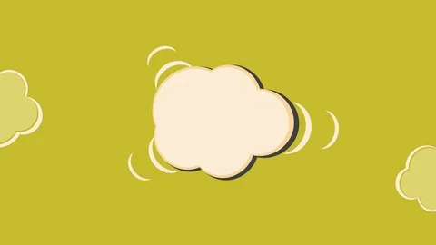 Comic style end Credits waving cloud clip on gold grungy fabric Stock Footage 104141498