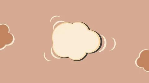 Comic style end Credits waving cloud clip on brownish grungy fabric Stock Footage 104148412