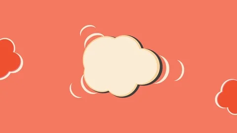 Comic style end Credits waving cloud clip on rose grungy fabric Stock Footage 104150103