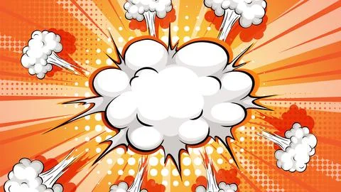 Comic Style Explosion Burst Stock Illustration