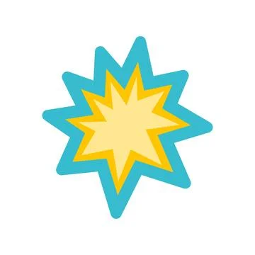 Comic style explosion burst pop graphic icon Stock Illustration