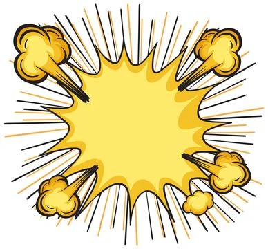 Comic Style Explosion Burst Vector Illustration Stock Illustration