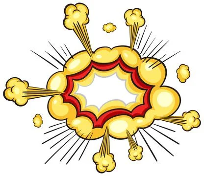 Comic Style Explosion Burst Vector Illustration イラスト素材