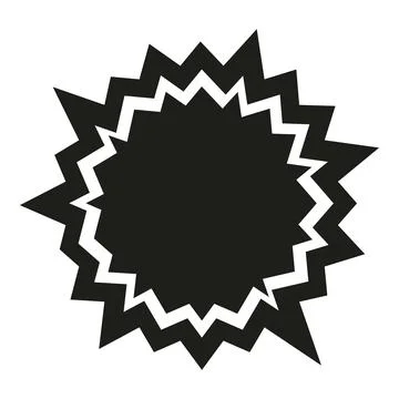 Comic style explosion bursting speech bubble icon Stock Illustration