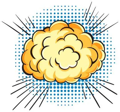 Comic Style Explosion Cloud Illustration イラスト素材
