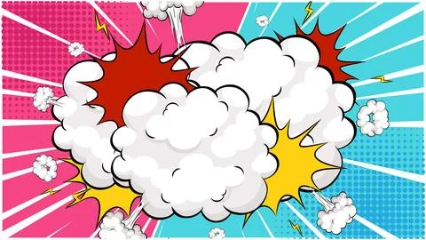 Comic Style Explosion Illustration Stock Illustration