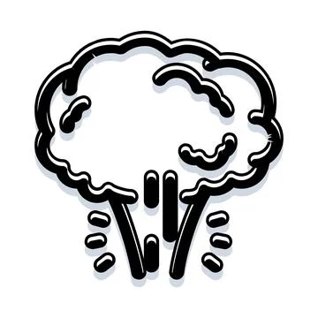 Comic style explosion or blast cloud effect Illustrazione stock