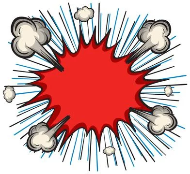 Comic Style Explosion Speech Bubble Illustration Stock Illustration