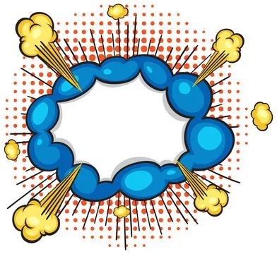 Comic Style Explosion Speech Bubble Illustration Stock Illustration