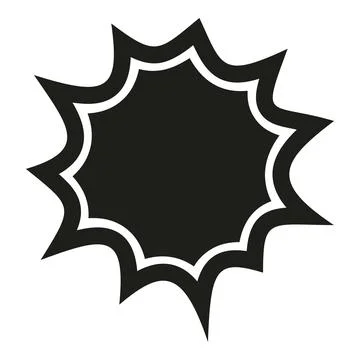 Comic style explosion speech bubble icon vector Illustrazione stock