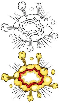 Comic Style Explosion Vector Illustration Stock Illustration
