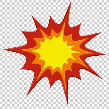 Comic Style explotion smoke fire cartoon illustration イラスト素材