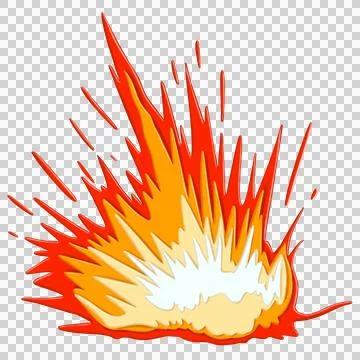 Comic Style explotion smoke fire cartoon illustration Stock-Illustration
