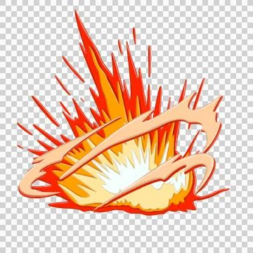 Comic Style explotion smoke fire cartoon illustration Stock Illustration